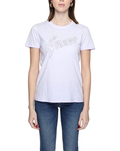 Футболка женская со стразами, сиреневый Guess