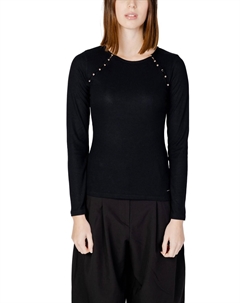 Джемпер женский с декоративными пуговицами, черный Morgan lane