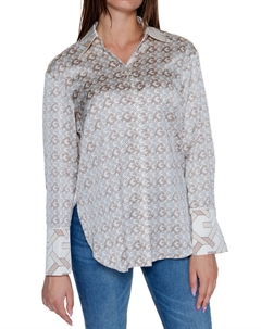 Рубашка с v-образным вырезом, бежевый Guess