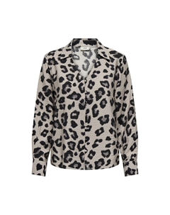 Рубашка с леопардовым принтом, бежевый/черный Jacqueline de yong