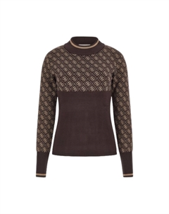 Джемпер с принтом, коричневый Guess