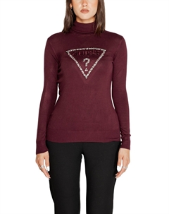 Джемпер с высоким воротником, бордовый Guess