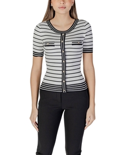 Джемпер в полоску с короткими рукавами, белый Morgan lane