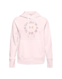 Свитер rival metallic fleece hoodie pink, розовый Under armour
