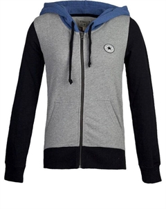 Толстовка all star full zip hooded sweatshirt 'grey', серый Converse