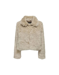 Шуба короткая, бежевый Only