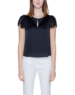 Блуза с кружевными рукавами, черный Guess