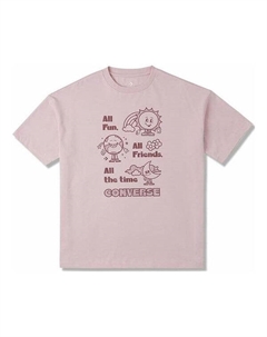 Футболка block party oversized tee 'pink', розовый Converse