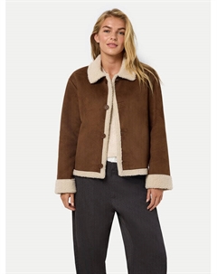 Шуба стандартного кроя, коричневый Noisy may