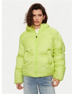 Пуховик стандартного кроя, зеленый Alpha industries