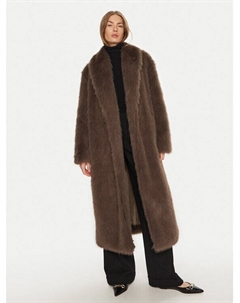 Шуба стандартного кроя, коричневый Kontatto