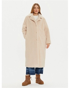 Шуба стандартного кроя, бежевый Guess