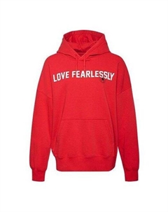 Свитер love the progress 2.0 oversized pullover hoodie 'red', красный Converse