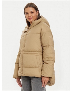 Пуховик стандартного кроя, бежевый Guess