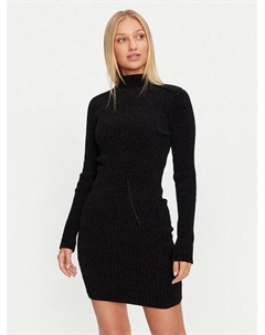 Трикотажное платье обычного кроя, черный Guess