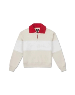 Свитер yotd half-zip crew sweater 'beige', бежевый Converse