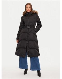 Пуховик стандартного кроя, черный Guess