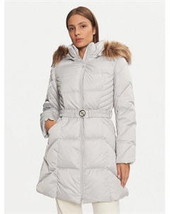 Пуховик стандартного кроя, серый Guess