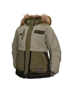 Куртка premium fashion mid down jacket 'army green', зеленый Converse