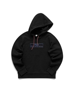 Свитер casual sports pullover hoodie black, черный Fila fusion
