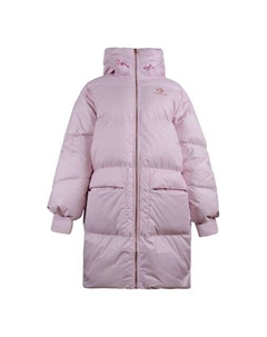 Куртка hooded long puffer coat 'pale pink', розовый Converse