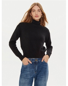 Свитер с высоким воротником обычного кроя, черный Guess