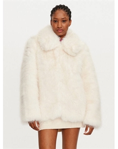 Шуба стандартного кроя, экрю Vila