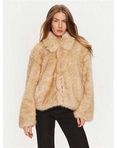 Шуба стандартного кроя, бежевый Bardot