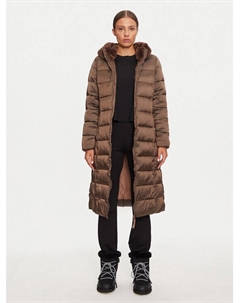 Пуховик стандартного кроя, коричневый Cmp