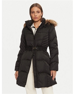 Пуховик стандартного кроя, черный Guess