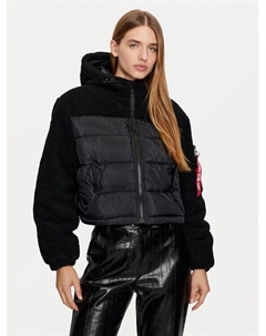 Пуховик стандартного кроя, черный Alpha industries