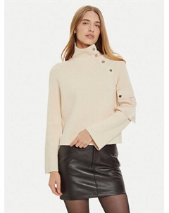 Свитер с высоким воротником обычного кроя, бежевый Liu jo