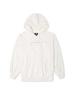 Свитер loose knit hoodie creamy white, белый Converse