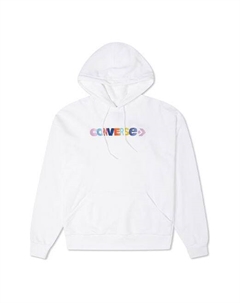 Свитер contrasting colors alphabet embroidered knit hoodie white, белый Converse