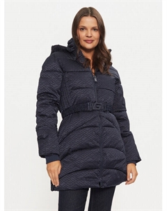 Пуховик стандартного кроя, синий Guess