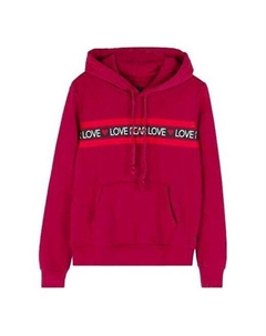 Свитер love the progress print hoodie 'red', красный Converse