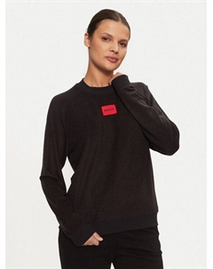 Свитер обычного кроя, черный Hugo