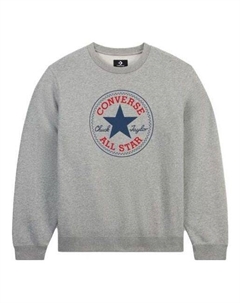 Свитер go-to all star patch standard-fit fleece crew sweatshirt 'vintage grey heather', серый Converse