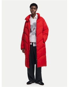 Пуховик свободного кроя, красный Desigual