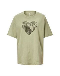 Футболка love printing sports gray green, серый Converse