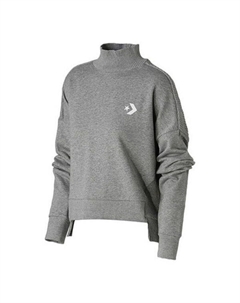 Свитер knit mock neck sweatshirt 'grey', серый Converse