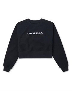 Свитер strip wordmark crew 'black', черный Converse