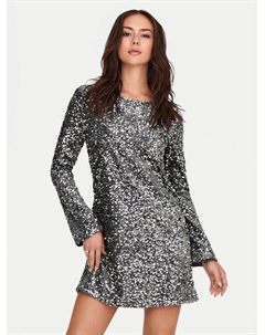 Коктейльное платье стандартного кроя, серебряный Jdy