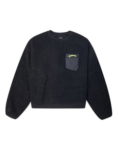 Свитер loose short sweater 'black', черный Converse