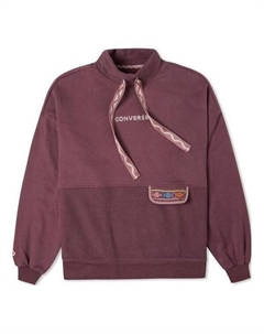 Свитер tapesyt crew sweatshirt 'dark mauve', лиловый Converse