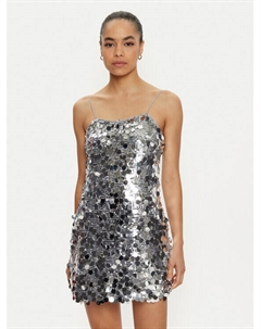 Коктейльное платье стандартного кроя, серебряный Only