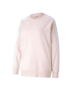 Толстовка casual sports colorblock round neck pullover pink red, розовый Puma