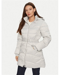 Пуховик стандартного кроя, серый Guess