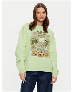 Толстовка свободного кроя, зеленый Roxy