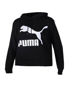 Толстовка classics logo hoody knitting pullover fleece black, черный Puma